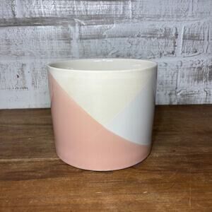 White And Pink Pot Geometric Ceramic